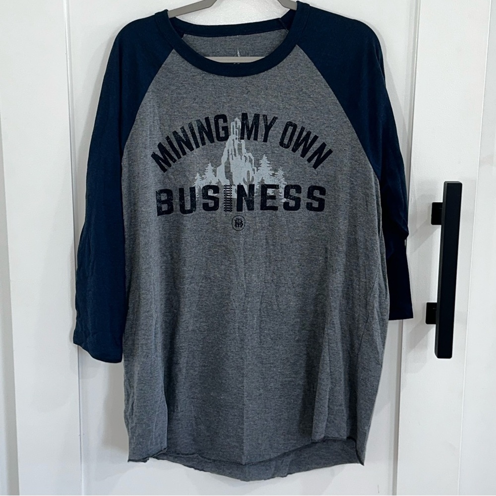 Disney Parks Big Thunder Mountain "Mining My Own Business" Baseball Tee XXL